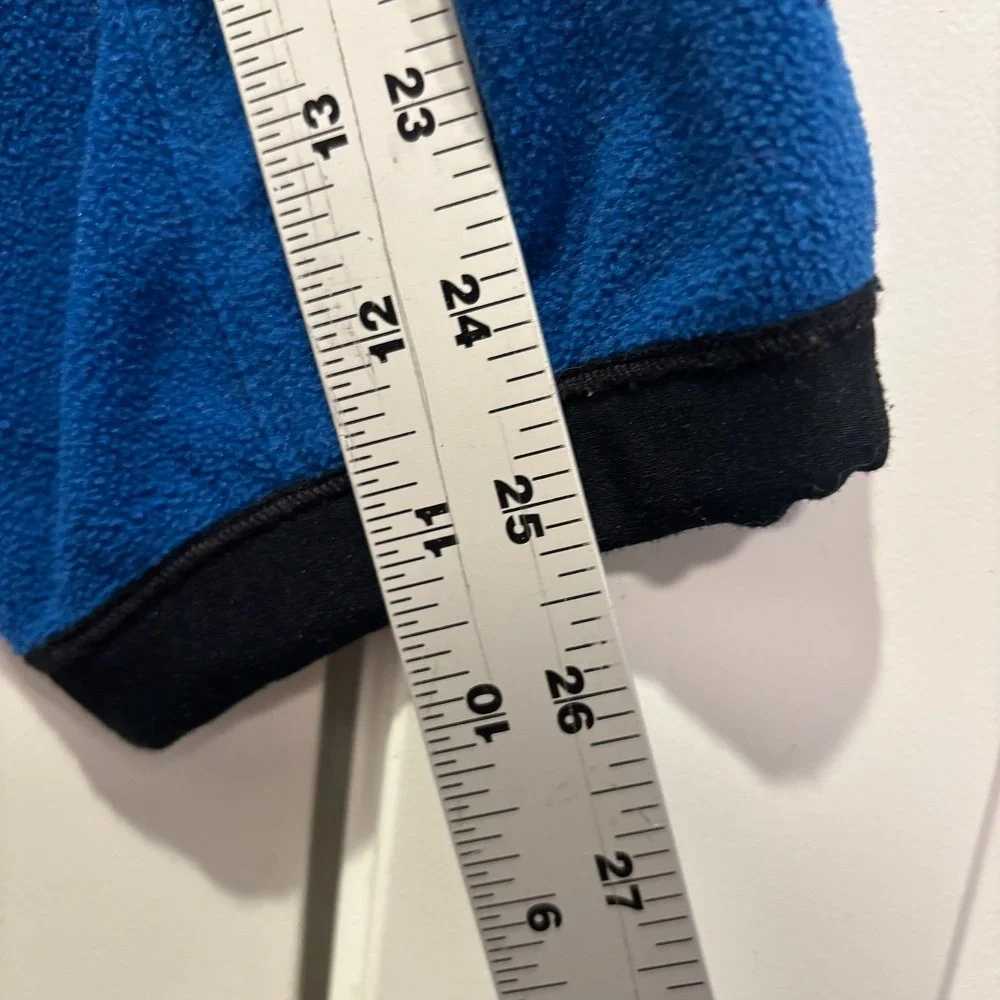 Nike Vintage XL Quarter Zip Fleece‎ Pullover Blue Black Athletic Active Sweater
